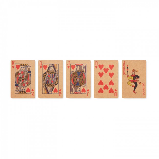 Pochette pour jeu de cartes, beige rouge, idée cadeau, idéal pour un jeu de  54 cartes - Un grand marché