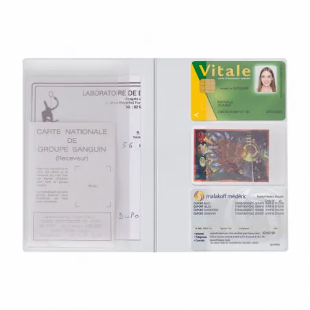 Porte carte vitale PVC blanc - Objet publicitaire