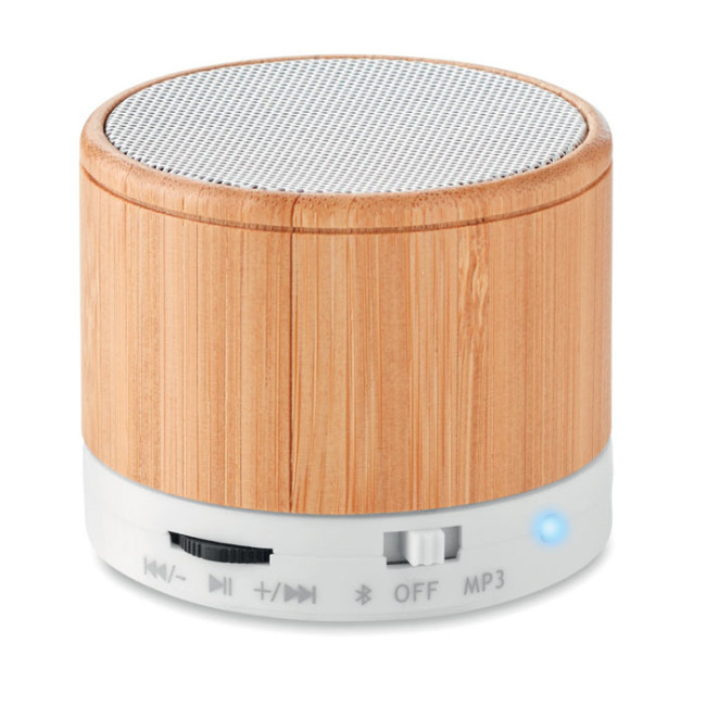 Enceinte Personnalisable Round Bambou 