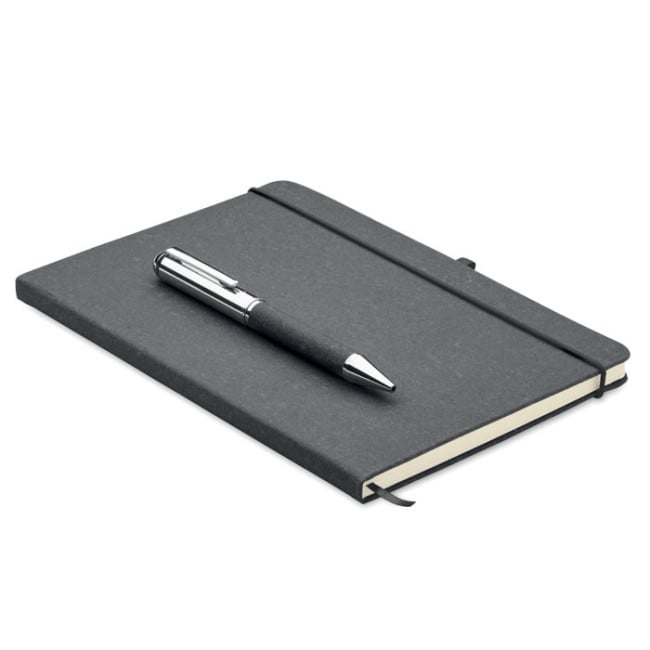 Set carnet & stylo en cuir recyclé Eleganote 