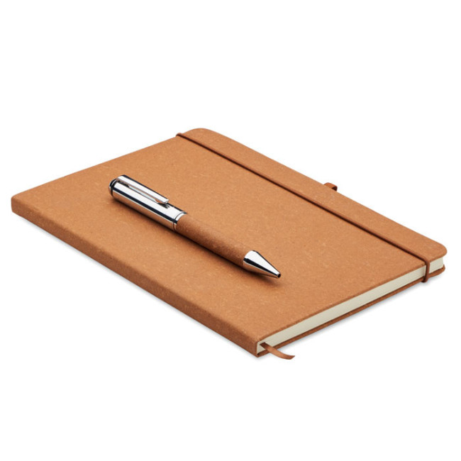 Set carnet & stylo en cuir recyclé Eleganote 