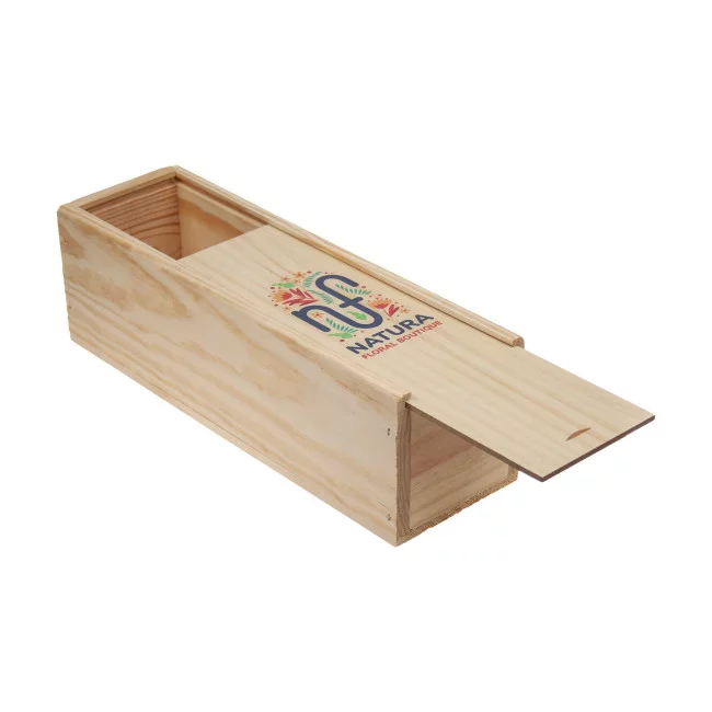 Coffret à vin en bois personnalisé (1x 0,75L) 