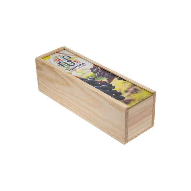 Coffret à vin en bois personnalisé (1x 0,75L) 