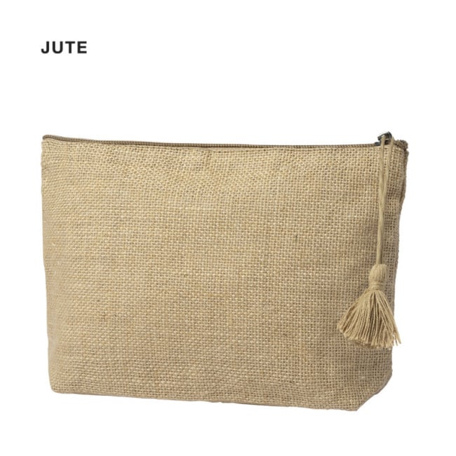 Trousse en jute personnalisable Lindak 