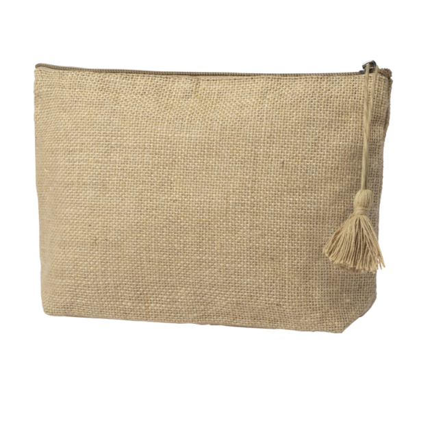 Trousse en jute personnalisable Lindak 