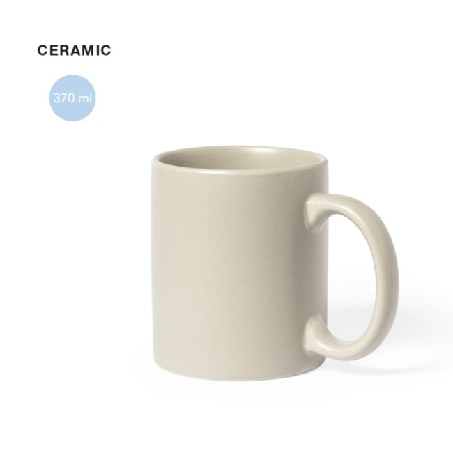 Mug en céramique mat Malik 370 ml 