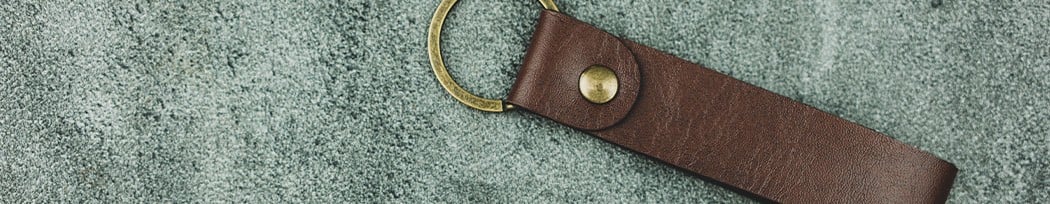 Porte-clés lanière personnalisé en cuir modèle Laurent